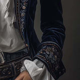 Vintage Langarm-Jacke für Damen in Marineblau