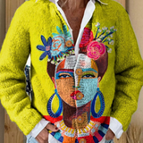 ONA | CARDIGAN MIT KÜNSTLERISCHEM DRUCK