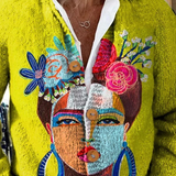 ONA | CARDIGAN MIT KÜNSTLERISCHEM DRUCK