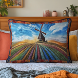 Gestepptes Kissenbezug mit bunten Tulpen NCU0VL2033