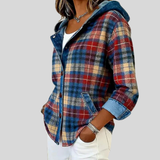 Roberta™ | Karierte Hemdjacke mit Kapuze