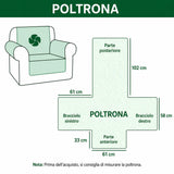 Gestepptes Sofabezug mit rustikalen Füßen NCU0NT11735