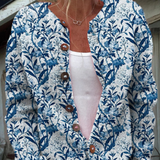 TIVERLY | VINTAGE BLUMEN CARDIGAN MIT KNÖPFEN