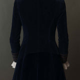 Vintage Langarm-Jacke für Damen in Marineblau