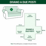 Himmelblaues, gestepptes Sofaüberwurf NCU0TV576