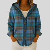 Claudia™ | Hemdjacke mit Karomuster und Kapuze