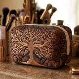 Gesteppte Kosmetiktasche mit Ahnenbaum