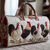 Gesteppte Reisetasche – Ländliche Hühner