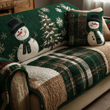 Copridivano trapuntato con notti festive e sempreverdi NCU0PT10360