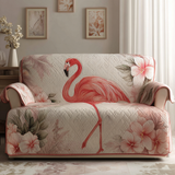 Gestepptes Sofaüberwurf mit Flamingos NCU0DV8999