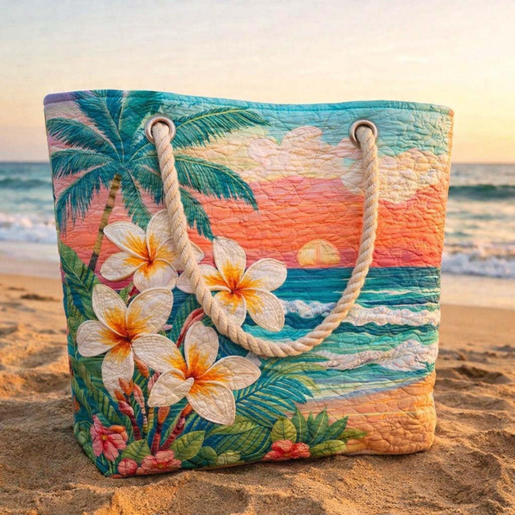 Gesteppte Strandtasche – Tropischer Geist