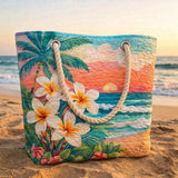 Gesteppte Strandtasche – Tropischer Geist