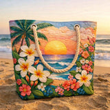 Gesteppte Strandtasche – Tropische Brise – L und XL