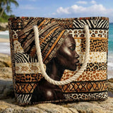 Gesteppte Strandtasche – Afrikanische Königin – geräumig
