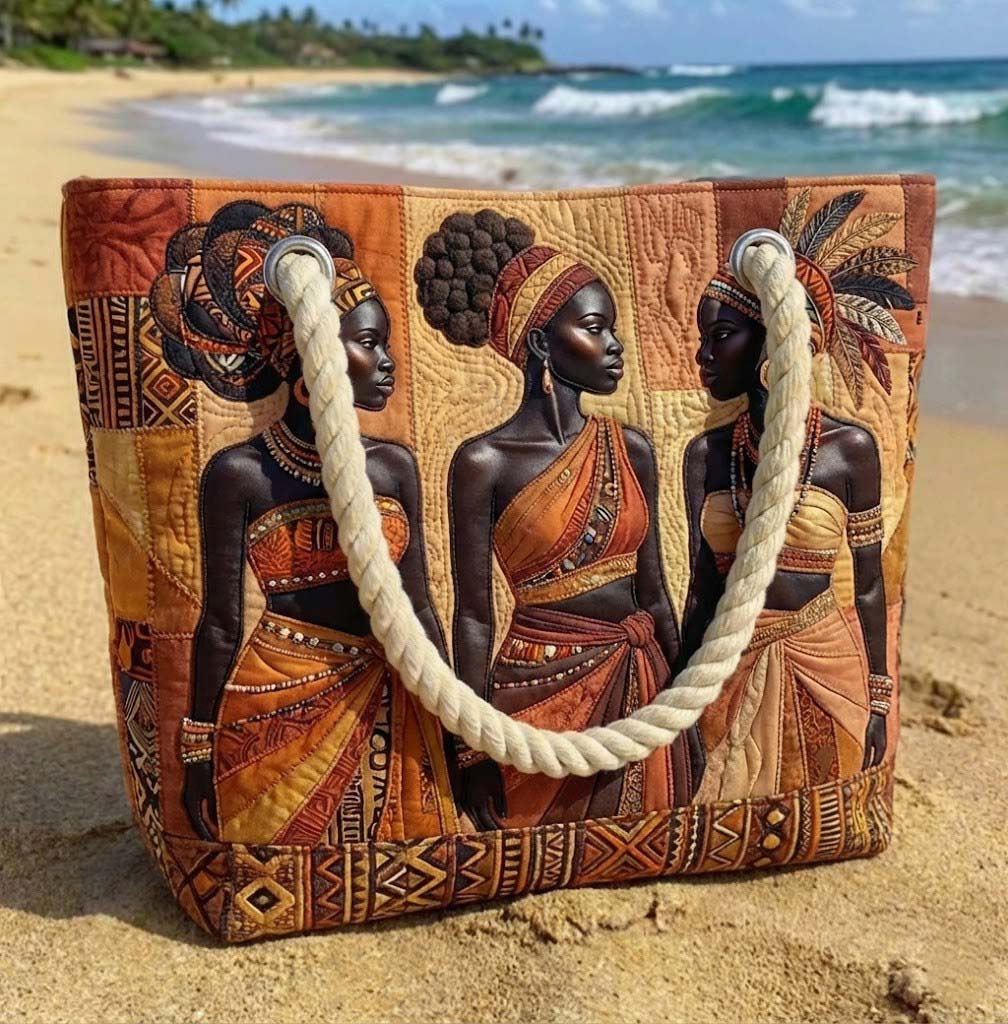 Gesteppte Strandtasche – Glanz der Königinnen