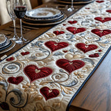 Gestepptes Tischdecke - Herzenskaskade