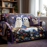 Gestepptes Sofaüberwurf mit Nachtkäuzen NCU0PT10943