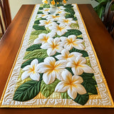 Gestepptes Tischdecke - Frangipani Blumen