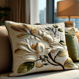 Gestepptes Kissenbezug mit Magnolie im rustikalen Stil NCU0PT7895