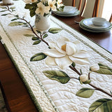 Gestepptes Tischdecke - Rustikales Magnolienmuster