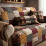 Copridivano trapuntato in stile rustico delicato NCU0NT12153