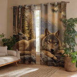 Ge quiltete Vorhänge Wilderness Wolf Soul NCU0HH1596