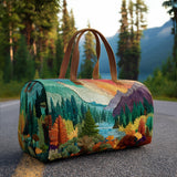Gesteppte Reisetasche – Leuchtender Wald