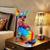 Lebendige Resin Chihuahua Tischlampe
