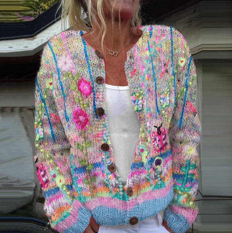 LENA | ELEGANTER BLUMEN-CARDIGAN