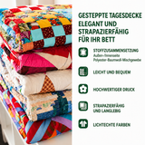 3-teiliges gestepptes Bettwäsche-Set – Weihnachtsmann-Labor