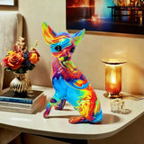 Lebendige Resin Chihuahua Tischlampe