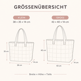 Handgefertigte Stepptasche „Elefant“ – Gefütterte Tragetasche mit Innentasche