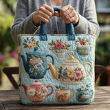 Handgefertigte Stepptasche – Blumenmuster