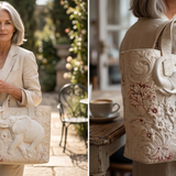 Handgefertigte Stepptasche „Elefant“ – Gefütterte Tragetasche mit Innentasche