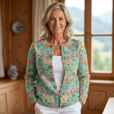 Angela™ – Florale Vintage-Strickjacke
