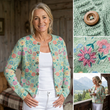 Angela™ – Florale Vintage-Strickjacke