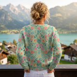 Angela™ – Florale Vintage-Strickjacke