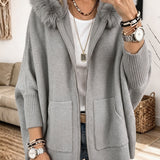 Kuscheliger Strickcardigan mit Kapuze Sanne