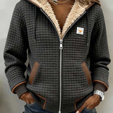 Camilla™ | Gepolsterte Jacke mit Kapuze gefüttert mit Sherpa